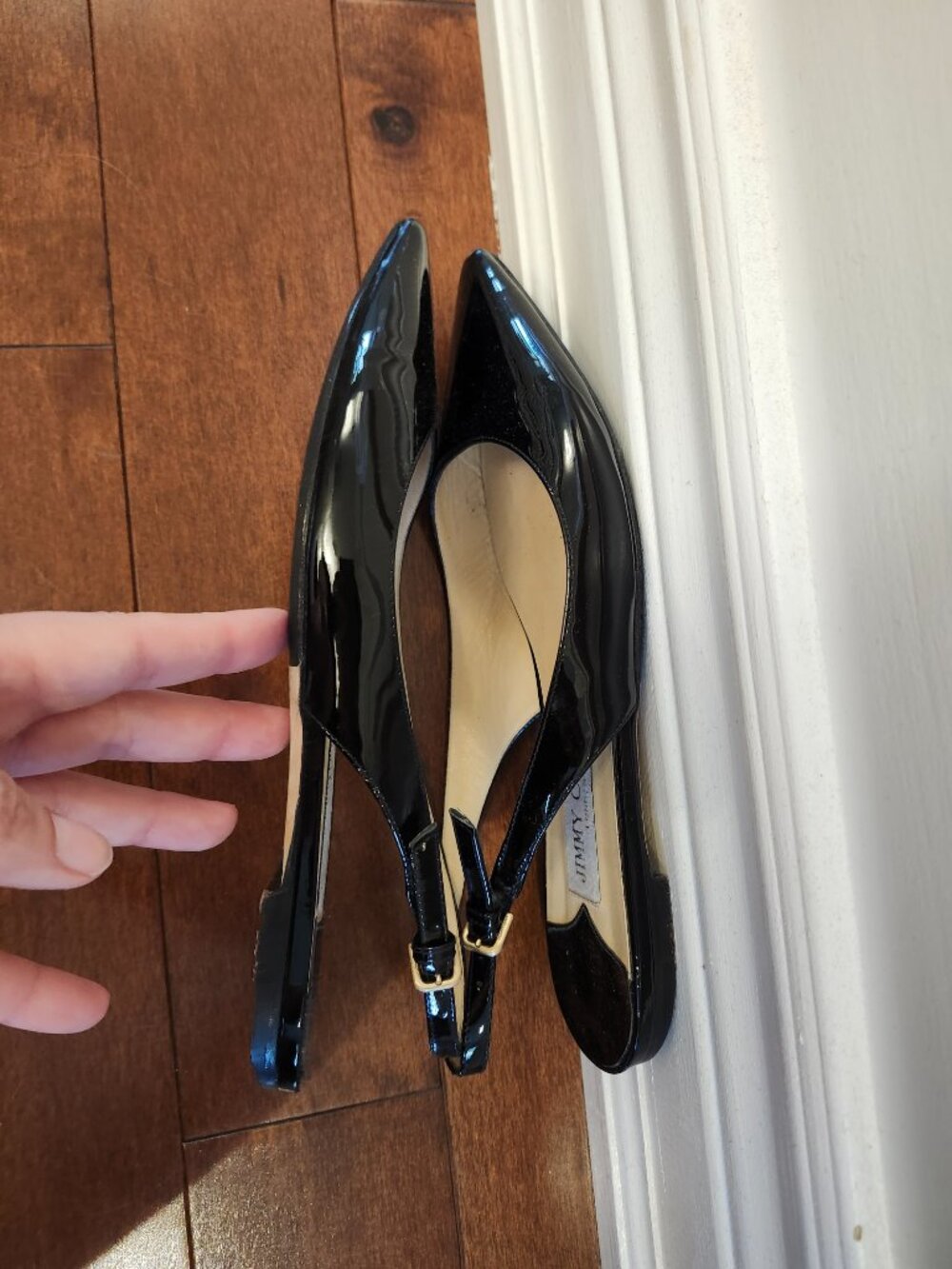 Jimmy Choo slingback flats in black patent leather size 37.5 - Picture 7 of 9